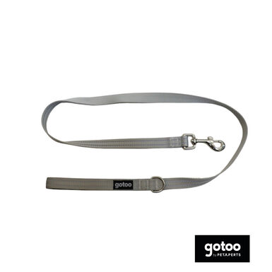 Gotoo Correa de nylon reflectante gris para perros