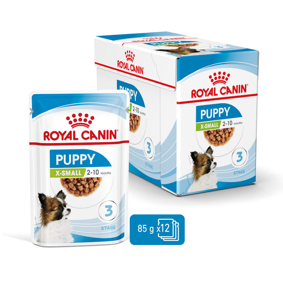 Royal Canin X-Small Puppy Trocitos en Salsa sobre para perros thumbnail