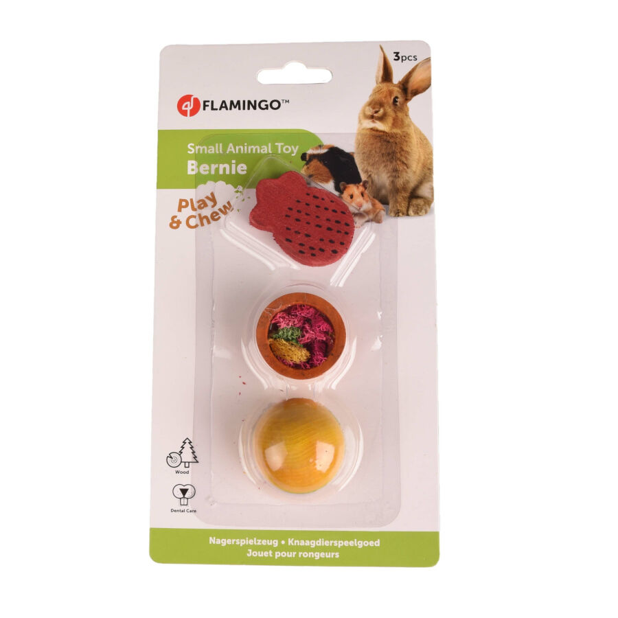 Flamingo Bernie Juguetes de Madera para roedores, , large Imagen numero 1