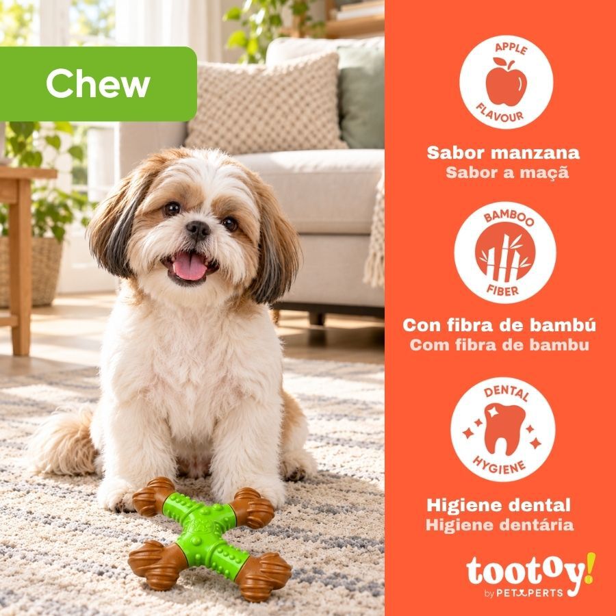 Tootoy! Chew Hueso Manzana Juguete para perros, , large Imagen numero 4