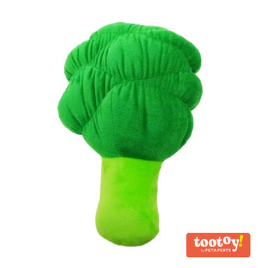 Tootoy! Comfort Healthy Broccoli Cuddler peluche con sonido para perros