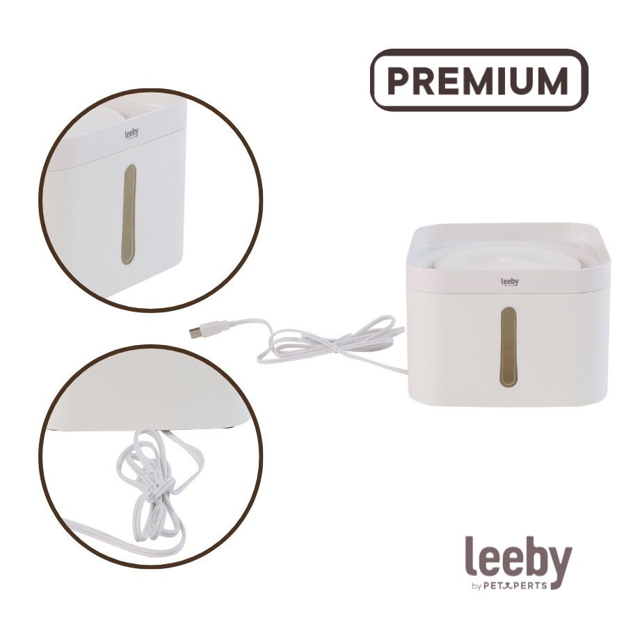 Leeby Fuente de Agua Blanco para gatos, , large Imagen numero 3