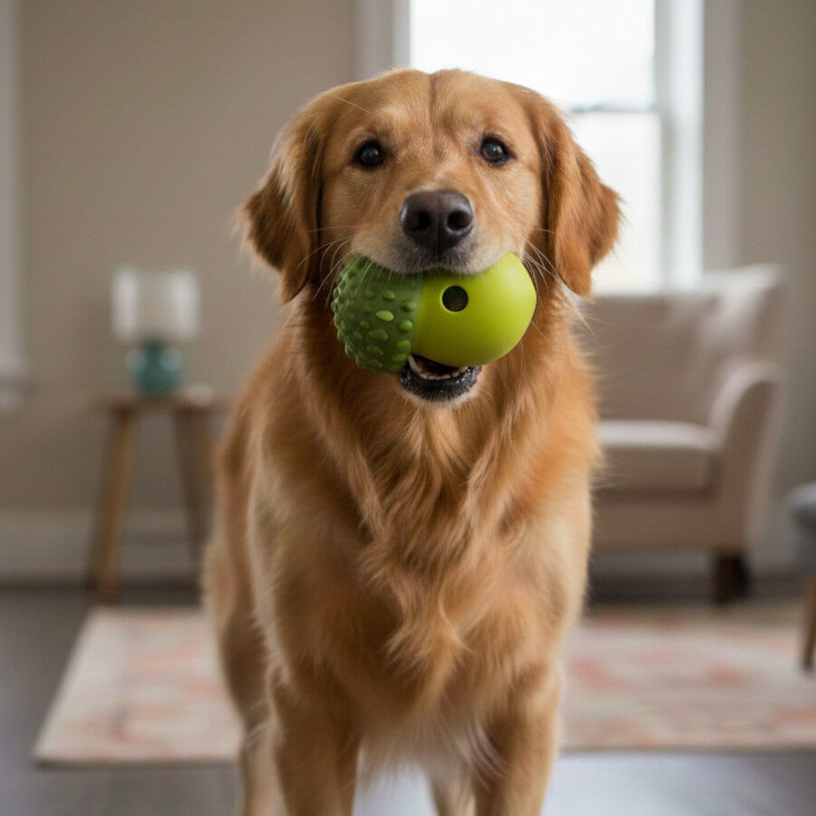 Tootoy! Juguete Portagolosinas Bellota Verde para perros
