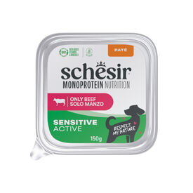 Schesir Monoprotein Tarrina Ternera pat&eacute; para perros