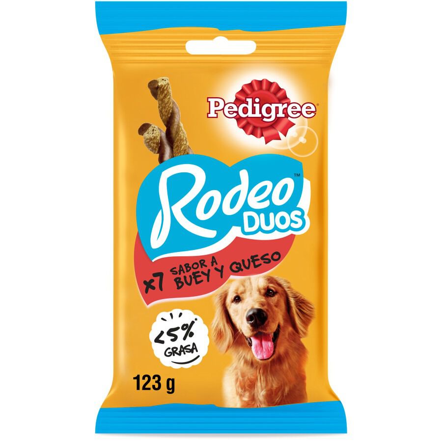 7 barritas Pedigree Rodeo Duos Snack Queso y Buey para Perros, , large Imagen numero 1