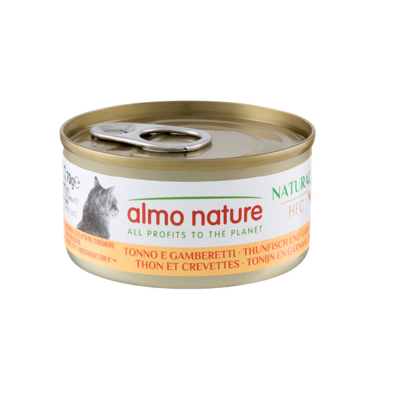 70 g Almo Nature HFC Atún y Gambas lata para gatos ,  Imagen numero 1 70 g Almo Nature HFC Atún y Gambas lata para gatos , , large Imagen numero 1