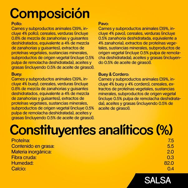 12 sobres x 100 g Pedigree Sabores Mixtos Salsa en Bolsita para Perros - Multipack, , large Imagen numero 4