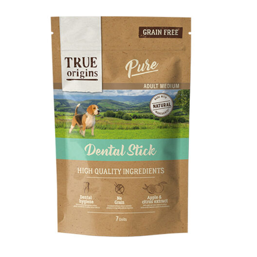True Origins Pure Medium Adult Snacks Dentales para perros, , large image number null