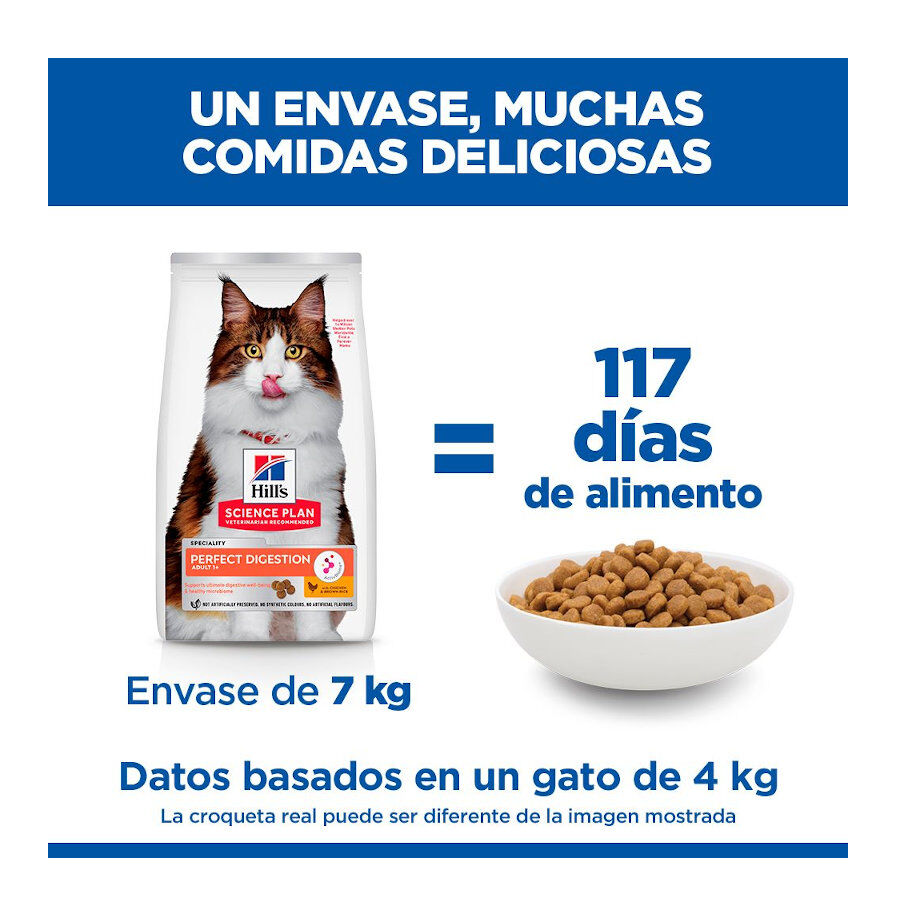 7 kg Hill's Science Plan Perfect Digestion Adult Pollo Pienso para gatos, , large Imagen numero 7