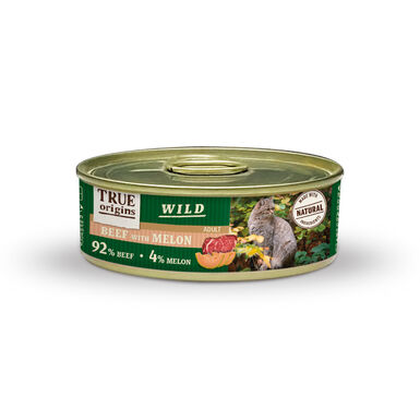True Origins Wild Adult Ternera y Melón lata para gatos