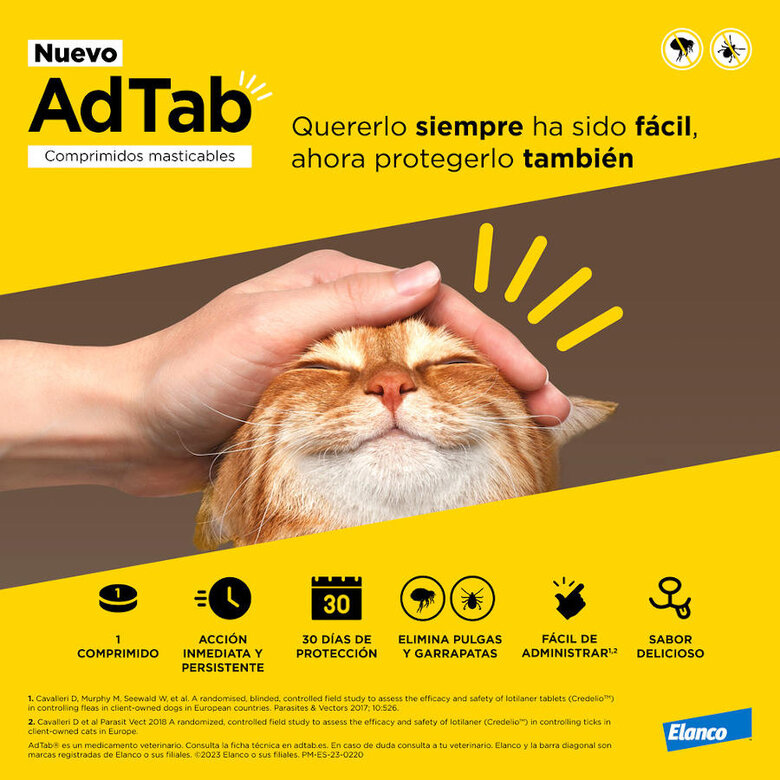 AdTab Comprimidos Masticables para gatos, , large image number null