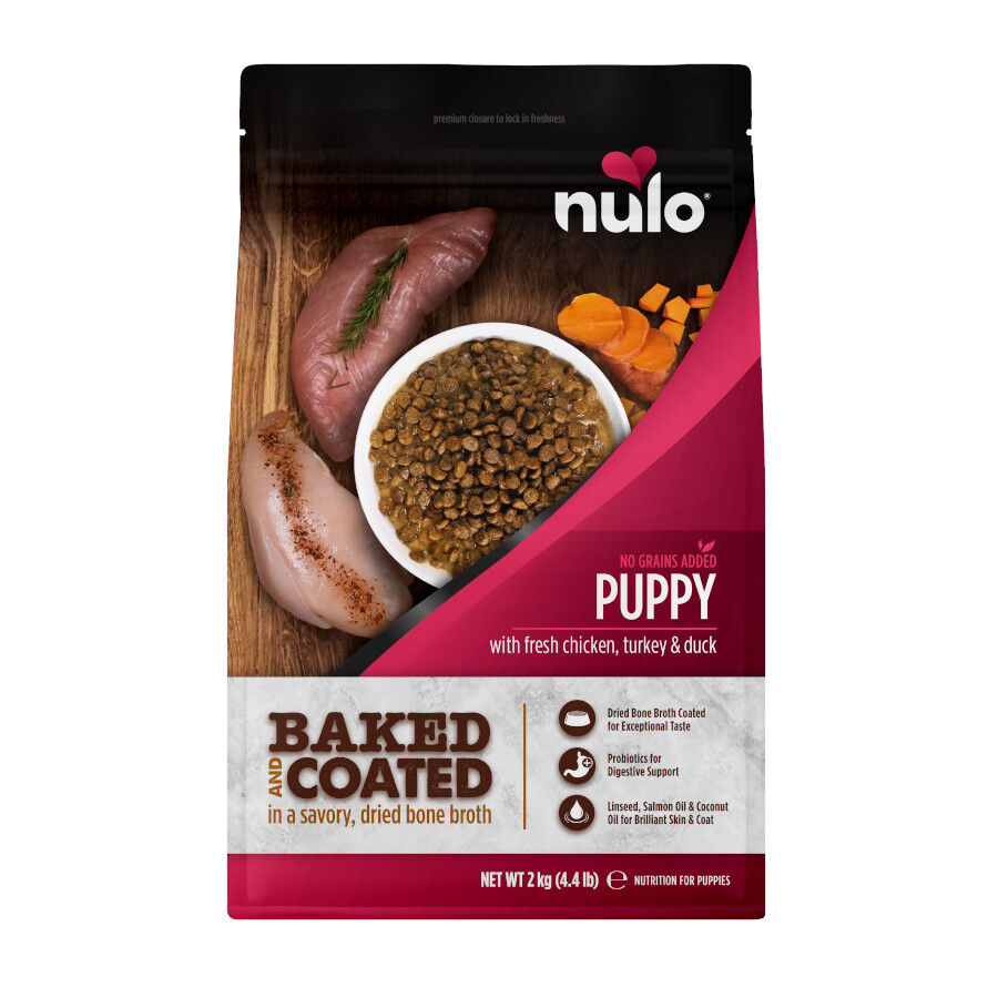 2 kg Nulo Baked Coated Pollo Pavo y Pato Pienso para cachorros, , large Imagen numero 1