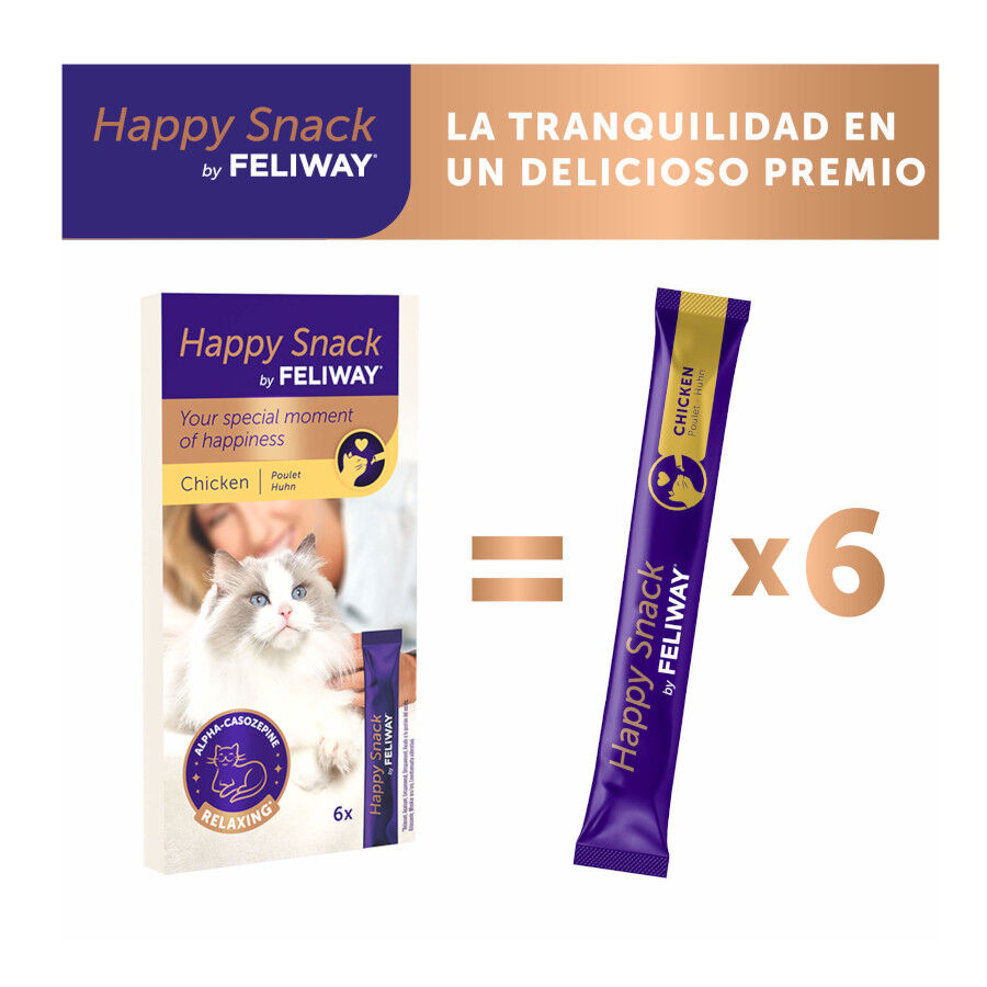 Feliway Sobres Happy Snack Relajante Pollo para gatos thumbnail