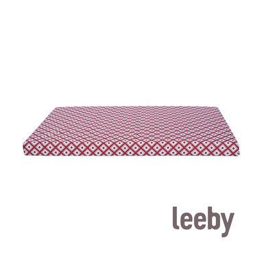 Leeby colchón impermeable rojo para perros