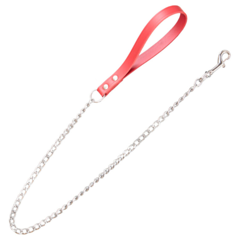 Arppe Correa con Puño de Cuero Rojo para perros,  Imagen numero 1 Arppe correa para perros con puño de cuero rojo Imagen numero 1