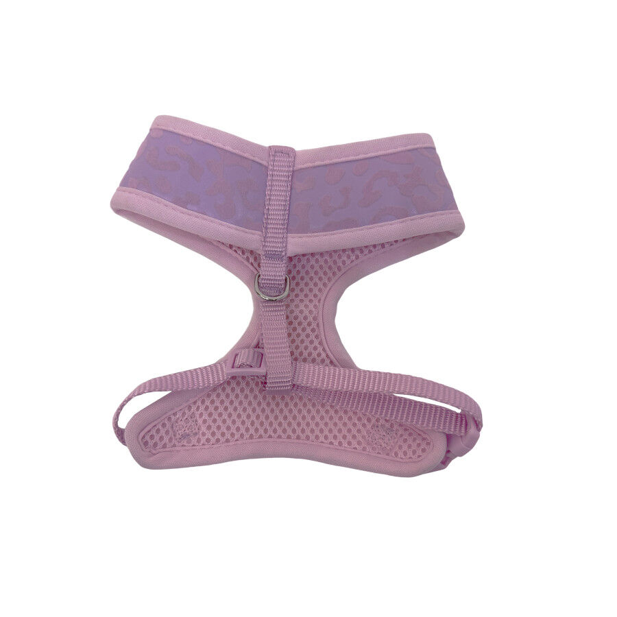 Gotoo Correa y arn&eacute;s estampado animal rosa para gatos, , large Imagen numero 3