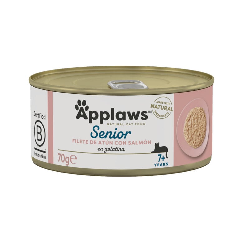 70 g Applaws Senior Atún y Salmón lata en gelatina para gatos,  Imagen numero 1 70 g Applaws Senior Atún y Salmón lata en gelatina para gatos, , large Imagen numero 1