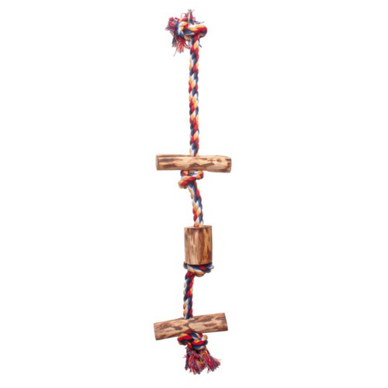 Sun Parrots cuerda de algodón y maderas para loros Imagen numero 1 Sun Parrots cuerda de algodón y maderas para loros Imagen numero 1