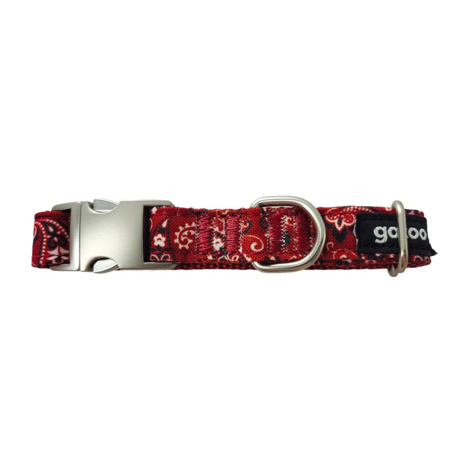 Gotoo Collar estampado cachemira rojo para perros, , large Imagen numero 1