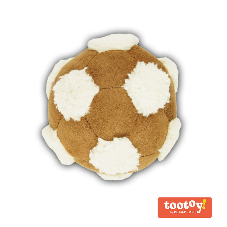 Tootoy! Comfy Football  Beige Pelota de Peluche para perros thumbnail