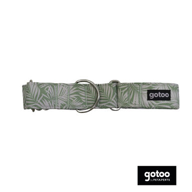 Gotoo Collar martingale estampado verde para perros