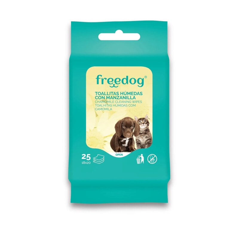 Freedog Toallitas Húmedas con Manzanilla para perros y gatos,  Imagen numero 1 Freedog Toallitas Húmedas con Manzanilla para perros y gatos, , large Imagen numero 1