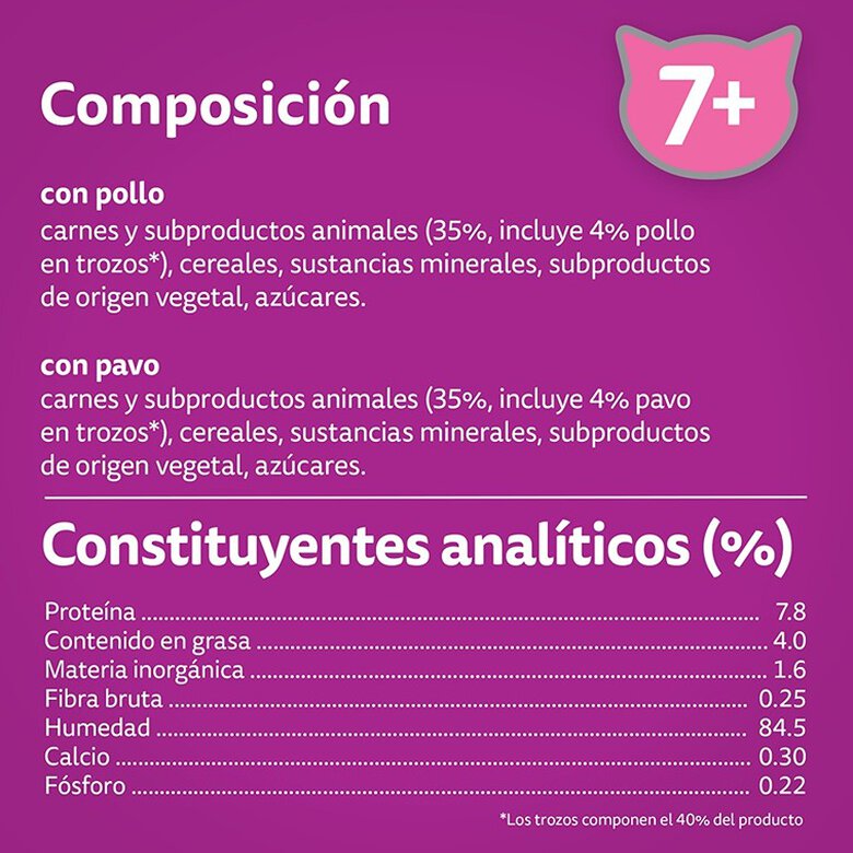 4 sobres x 85 g Whiskas Selección Aves Gelatina en Bolsita para Gatos Senior,  Imagen numero 3 4 sobres x 85 g Whiskas Selección Aves Gelatina en Bolsita para Gatos Senior, , large Imagen numero 3