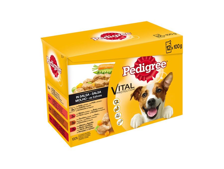 12 sobres x 100 g Pedigree Sabores Mixtos Salsa en Bolsita para Perros - Multipack, , large Imagen numero 3