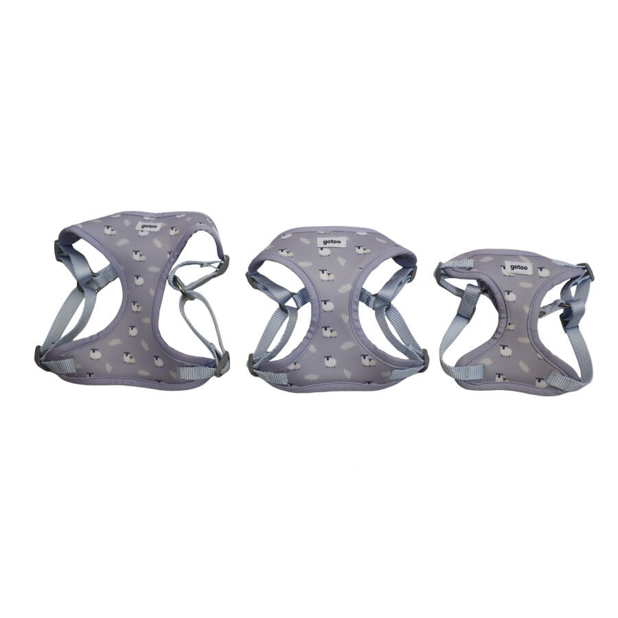 Gotoo Arn&eacute;s ajustable estampado ovejitas gris para cachorros, , large Imagen numero 5