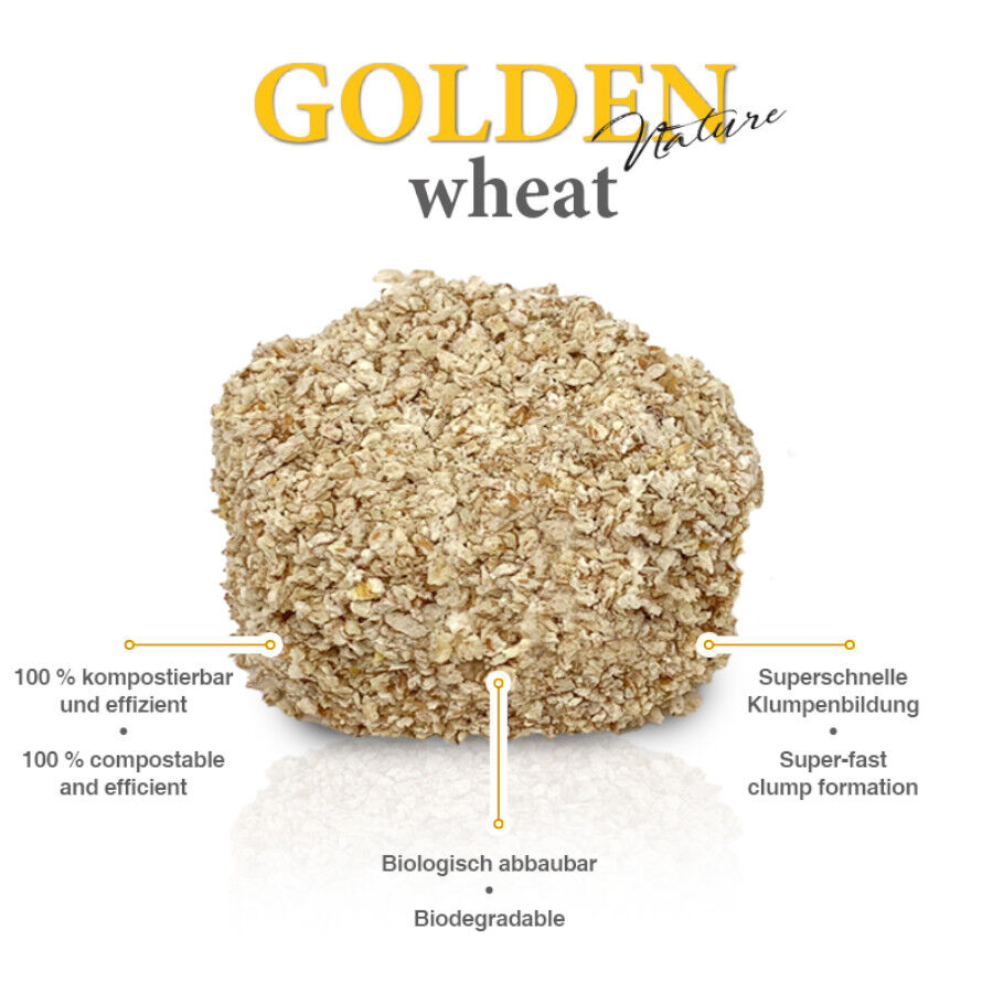 Golden Grey Trigo Arena Aglomerante para gatos, , large Imagen numero 6