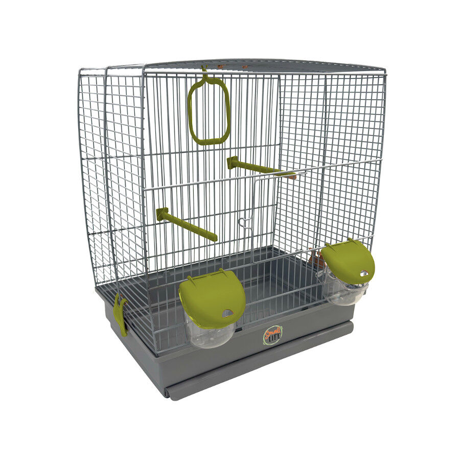 Small Life Jaula con Columpio Verde para pájaros