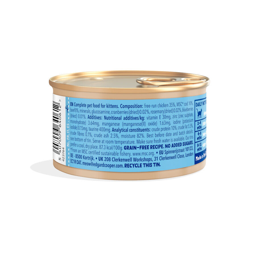 Edgard &amp; Cooper Trocitos de Pollo en Salsa lata para gatos thumbnail