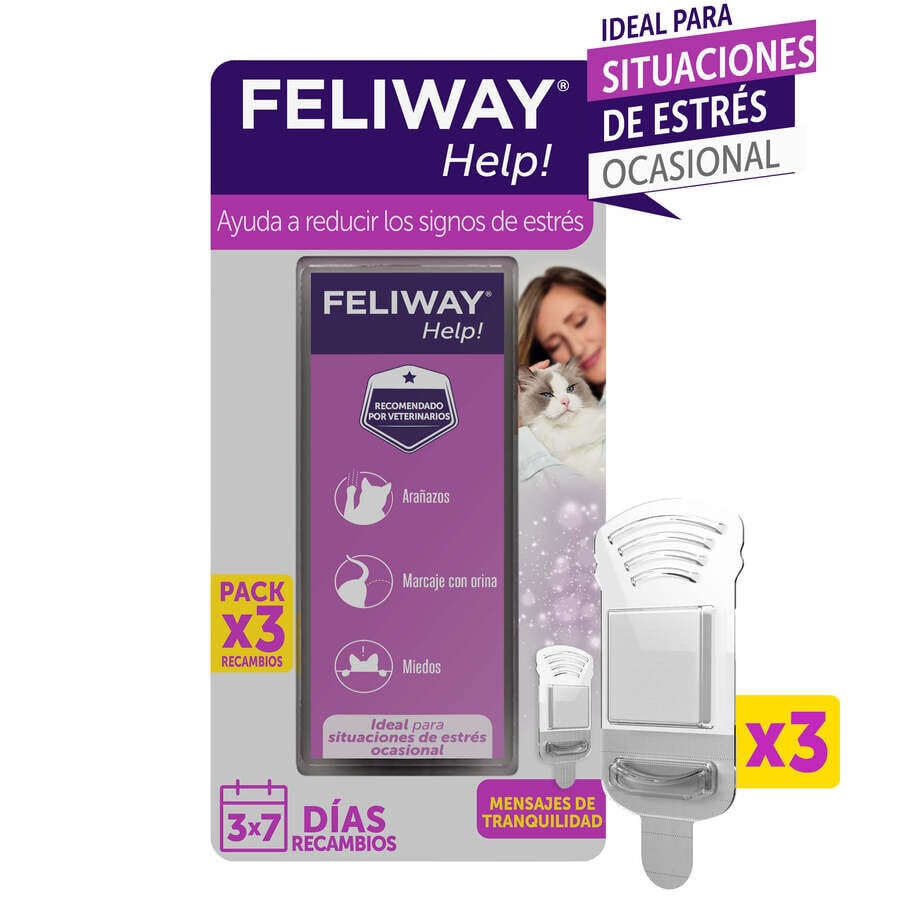 Feliway Help Difusor y Recambio con feromonas para el estrés ocasional