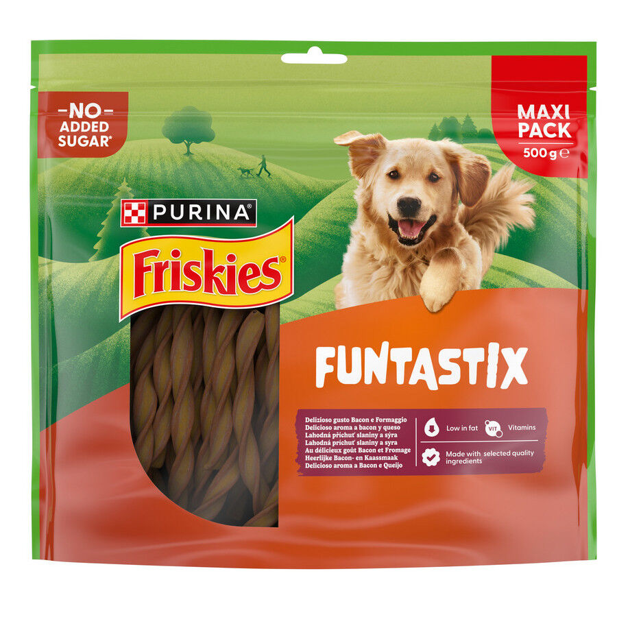 500 g Friskies Funtastix Barritas de Queso y Bacon para perros, , large Imagen numero 1
