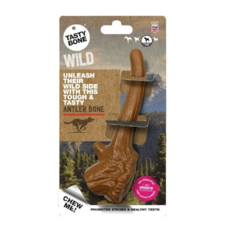 Tastybone Wild Mordedor Asta de Ciervo para perros pequeños, , large image number null
