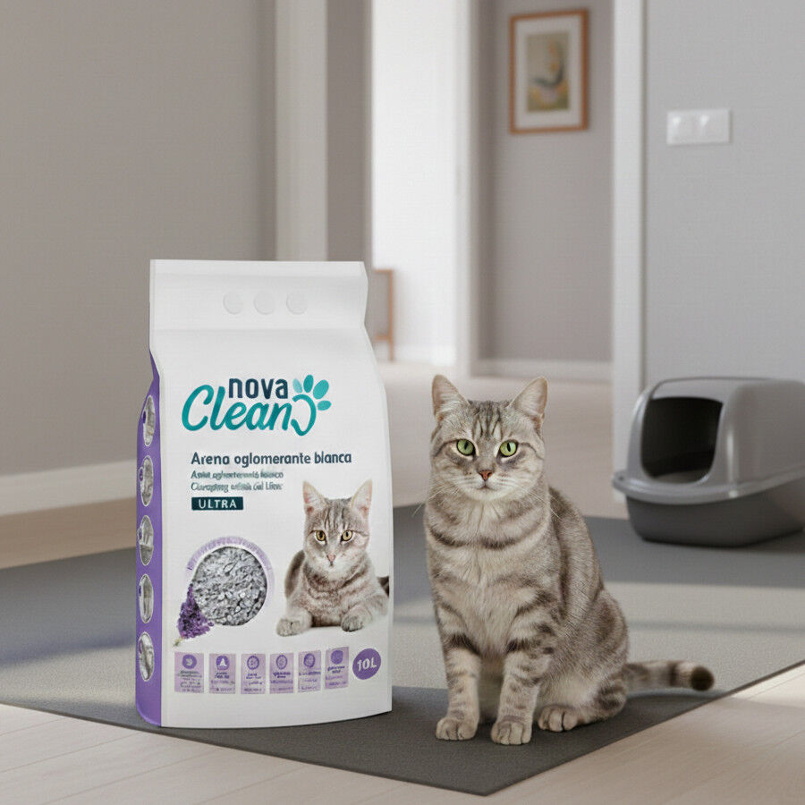 10 L Nova Clean Ultra Lecho Aglomerante Lavanda para gatos, , large Imagen numero 2