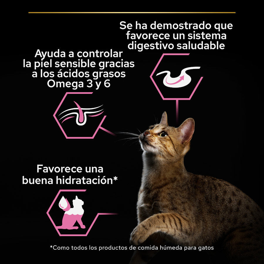 Pro Plan Adult Delicate Digestion Pavo y Pescado del Océano en Salsa sobre para gatos - Multipack thumbnail