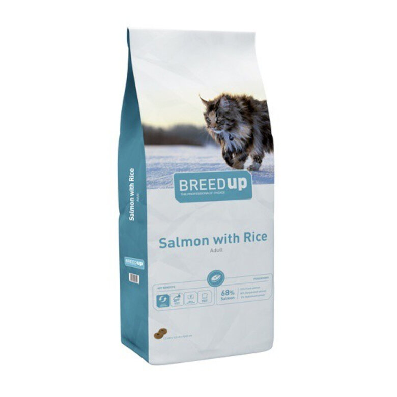 Breed Up Salmón y Arroz pienso para gatos, , large image number null