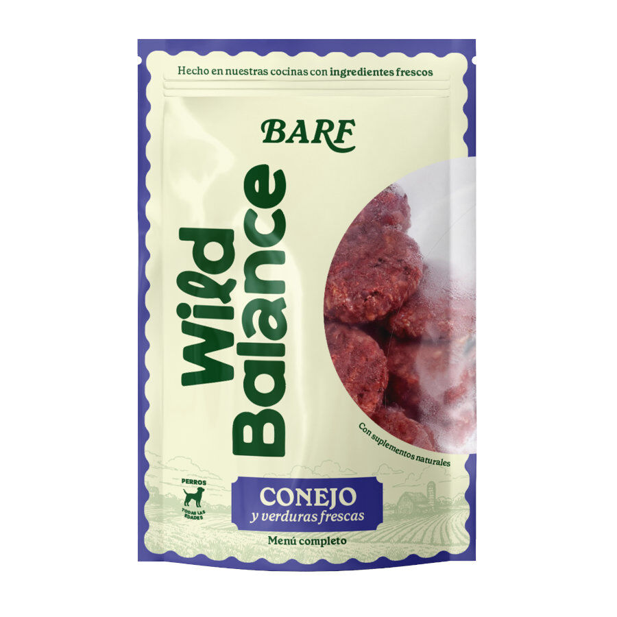1 kg Wild Balance Men&uacute; Barf conejo con verduras comida congelada para perros, , large Imagen numero 1