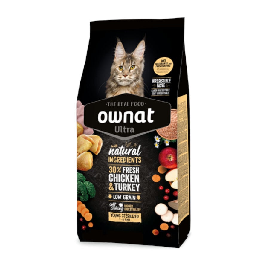 Ownat Ultra Young Esterilizado Pienso Pollo y Pavo para gatos