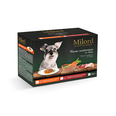 Milord Receta Mediterránea en salsa tarrinas para perros - Multipack