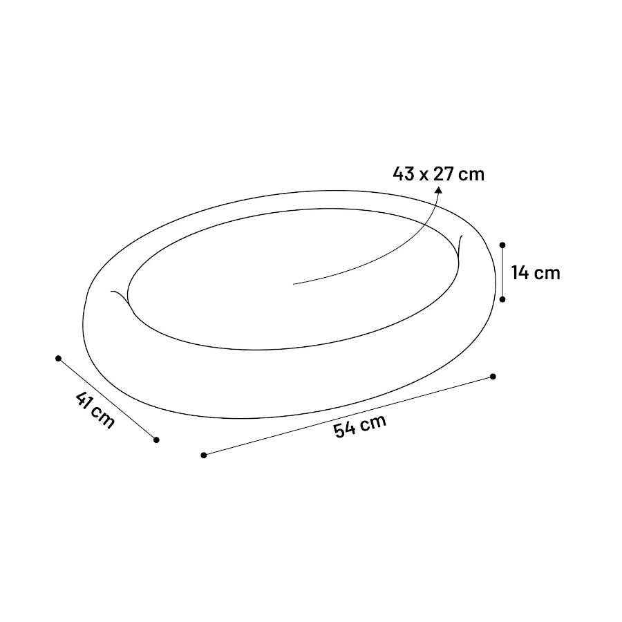 Flamingo Dorian &Oacute;valo Gris con Cremallera Cama para perros, , large Imagen numero 3