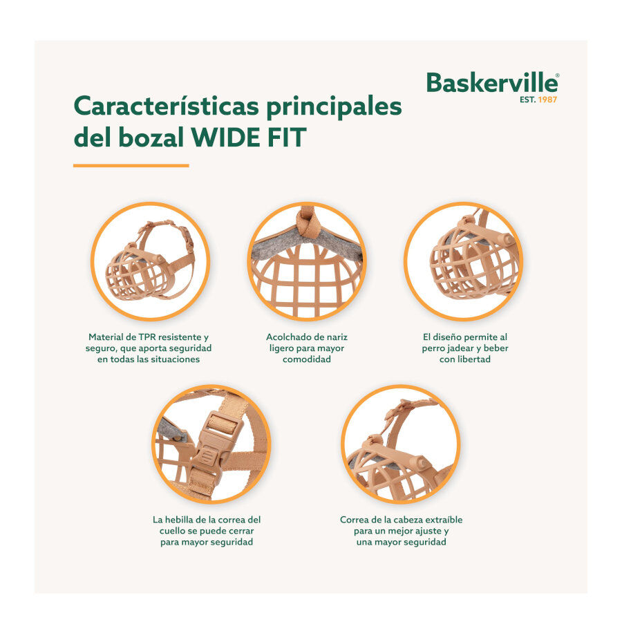Baskerville Wide Fit bozal de plástico para perros thumbnail