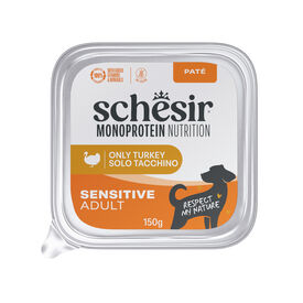 Schesir Monoprotein Tarrina Pavo pat&eacute; para perros