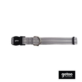 Gotoo Collar de nylon reflectante gris para perros