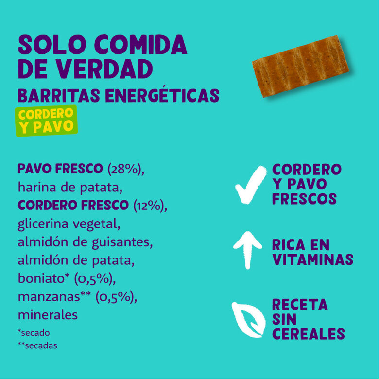 1 barrita Edgard & Cooper Barritas de Cordero y Pavo snack para perros,  Imagen numero 4 1 barrita Edgard & Cooper Barritas de Cordero y Pavo snack para perros, , large Imagen numero 4