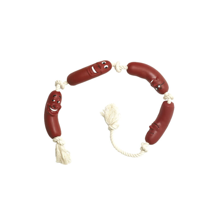 Flamingo Salchichas con cuerda juguete para perros,  Imagen numero 1 Flamingo Salchichas con cuerda juguete para perros, , large Imagen numero 1