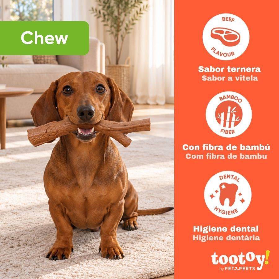 Tootoy! Chew Palo Ternera Juguete para perros, , large Imagen numero 4