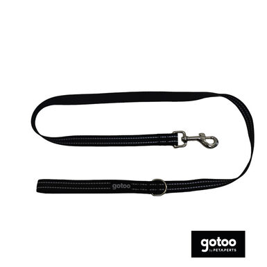 Gotoo Correa de nylon negra reflectante para perros