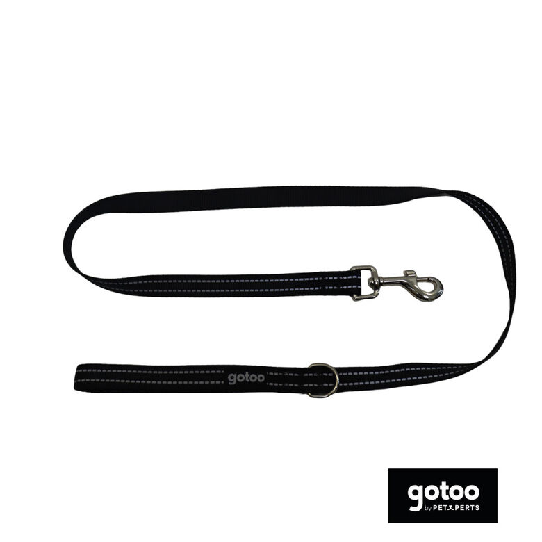 Gotoo Correa de nylon negra reflectante para perros thumbnail